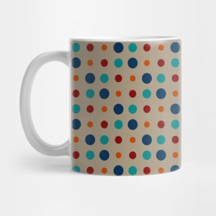 Blue, orange and red dots Mug